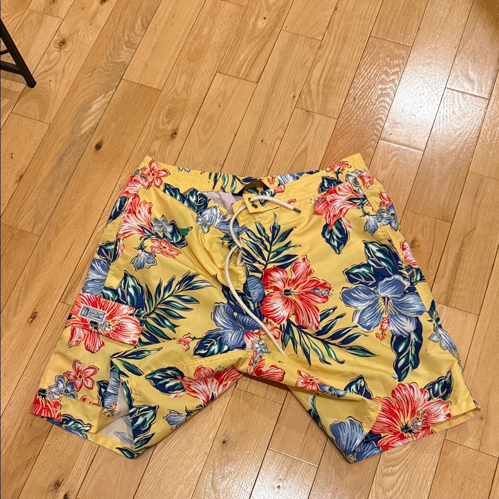 Polo Ralph Lauren Yellow Floral Swim Shorts